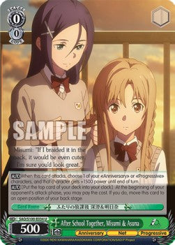 After School Together, Misumi & Asuna (V.1 - Uncommon) - Animation Sword Art Online 10th Anniversary (Uncommon) [SAO/S100-034]