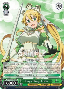 Unyielding, Leafa (V.1 - Common) - Animation Sword Art Online 10th Anniversary (Common) [SAO/S100-050]