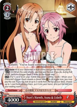 Heart's Warmth, Asuna & Lisbeth (V.1 - Common) - Animation Sword Art Online 10th Anniversary (Common) [SAO/S100-071]
