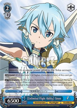 《Unlimited Flight Ability》 Sinon (V.1 - Rare) - Animation Sword Art Online 10th Anniversary (Rare) [SAO/S100-082]