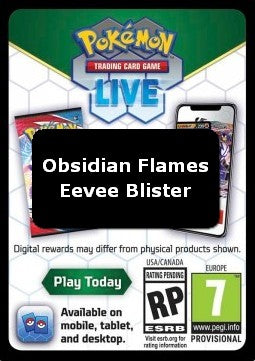 Live Code Card (Eevee Blister)⁣ - Obsidian Flames⁣ (Online Code Card)
