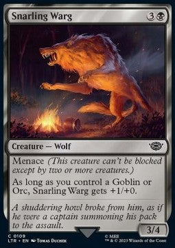 Snarling Warg - The Lord of the Rings: Tales of Middle-earth (Common) [LTR-109]