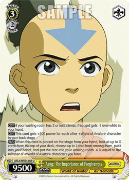 Aang: The Importance of Forgiveness - Avatar: The Last Airbender (Uncommon) [ATLA/WX04-009]