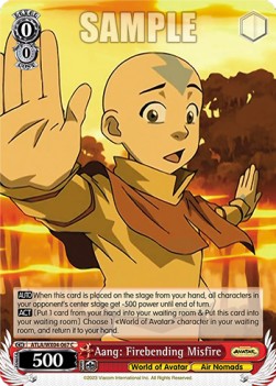 Aang: Firebending Misfire - Avatar: The Last Airbender (Common) [ATLA/WX04-067]