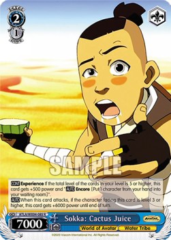Sokka: Cactus Juice (V.1 - Rare) - Avatar: The Last Airbender (Rare) [ATLA/WX04-085]