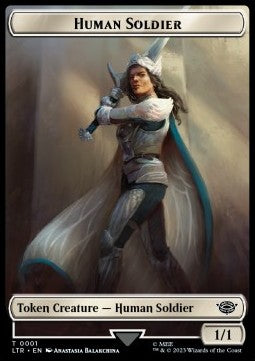 Human Soldier Token (W 1/1) // Food Token (V.2) - The Lord of the Rings: Tales of Middle-earth: Extras (Token) [XLTR-T 1/10]