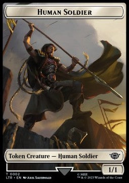Human Soldier Token (W 1/1) // Food Token (V.4) - The Lord of the Rings: Tales of Middle-earth: Extras (Token) [XLTR-T 2/9]