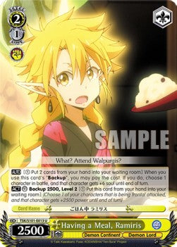 Having a Meal, Ramiris (V.1 - Uncommon) - That Time I Got Reincarnated as a Slime Vol.3 (Uncommon) [TSK/S101-013]
