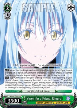 Vessel for a Friend, Rimuru (V.1 - Uncommon) - That Time I Got Reincarnated as a Slime Vol.3 (Uncommon) [TSK/S101-033]