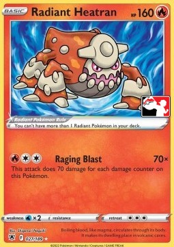 Radiant Heatran - Play! Pokémon Prize Pack Series Three (Promo) [PPS3-ASR 027]