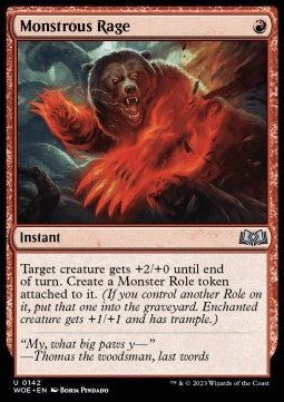 Monstrous Rage - Wilds of Eldraine (Uncommon) [WOE-142]