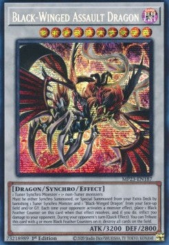 Black-Winged Assault Dragon⁣ - 25th Anniversary Tin: Dueling Heroes Mega Pack⁣ (Secret Rare)⁣ [187]