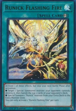 Runick Flashing Fire⁣ - 25th Anniversary Tin: Dueling Heroes Mega Pack⁣ (Ultra Rare)⁣ [242]