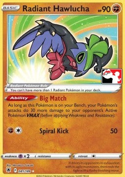 Radiant Hawlucha⁣ - Play! Pokémon Prize Pack Series Three⁣ (Promo)⁣ [ASR 081]