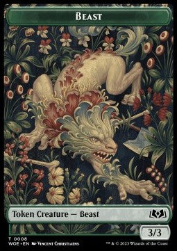Beast Token (G 3/3) // Food Token (V.4) - Wilds of Eldraine: Extras (Token) [XWOE-T 8/13]