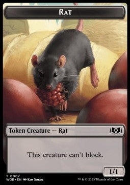 Rat Token (B 1/1 Can't Block) // Food Token (V.1) - Wilds of Eldraine: Extras (Token) [XWOE-T 7/10]