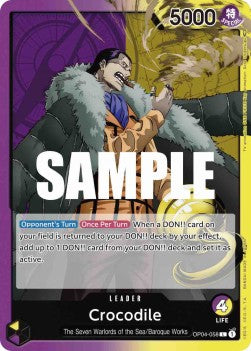 Crocodile (OP04-058) (V.1)⁣ - Kingdoms of Intrigue⁣ (Leader)⁣ [058]
