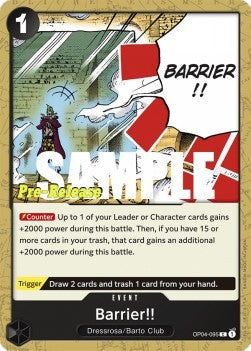 Barrier!! (OP04-095)⁣ - Promos: Kingdoms of Intrigue⁣ (Common)⁣ [095]