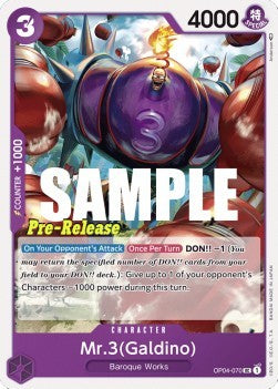 Mr.3(Galdino) (OP04-070)⁣ - Promos: Kingdoms of Intrigue⁣ (Uncommon)⁣ [070]