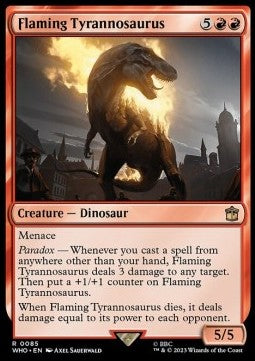 Flaming Tyrannosaurus⁣ - Universes Beyond: Doctor Who⁣ (Rare)⁣ [85]
