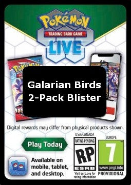 Live Code Card (Enhanced 2-Pack Blister: Galarian Birds)⁣ - Pokémon Products⁣ (Online Code Card)