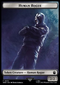 Human Rogue Token (B 2/2) // Clue Token (V.1)⁣ - Universes Beyond: Doctor Who: Extras⁣ (Token)⁣ [T 13/21]