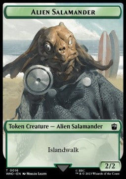 Alien Salamander Token (G 2/2) // Alien Insect Token (GW 1/1)⁣ - Universes Beyond: Doctor Who: Extras⁣ (Token)⁣ [T 16/19]