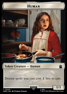 Human Token (W 1/1 Doctors Cost 1 Less) // Treasure Token (V.2)⁣ - Universes Beyond: Doctor Who: Extras⁣ (Token)⁣ [T 5/29]