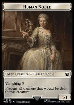 Human Noble Token (W 1/1) // Clue Token (V.2)⁣ - Universes Beyond: Doctor Who: Extras⁣ (Token)⁣ [T 7/22]