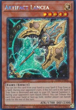 Artifact Lancea (V.4 - Platinum Secret Rare)⁣ - 25th Anniversary Rarity Collection⁣ (Platinum Secret Rare)⁣ [006]