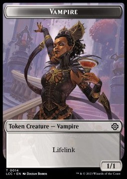 Vampire Token (WB 1/1 Lifelink) // Vampire Demon Token (WB 4/3)⁣ - The Lost Caverns of Ixalan: Tokens⁣ (Token)⁣ [CT 14/15]