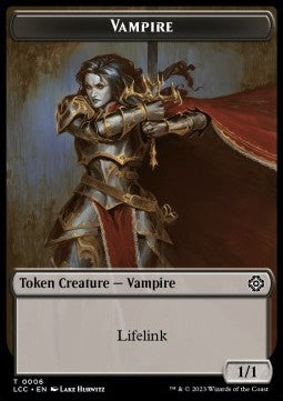 Vampire Token (B 1/1 Lifelink) // Vampire Demon Token (WB 4/3)⁣ - The Lost Caverns of Ixalan: Tokens⁣ (Token)⁣ [CT 6/15]