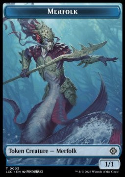 Merfolk Token (U 1/1) // Frog Lizard Token (G 3/3)⁣ - The Lost Caverns of Ixalan: Tokens⁣ (Token)⁣ [CT 3/13]