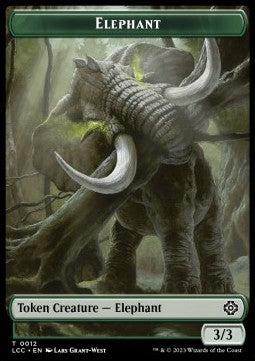 Elephant Token (G 3/3) // Dinosaur Token (G 3/3 Trample)⁣ - The Lost Caverns of Ixalan: Tokens⁣ (Token)⁣ [CT 12/10]