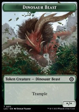 Dinosaur Beast Token (G */*) // Dinosaur Token (G 3/3 Trample)⁣ - The Lost Caverns of Ixalan: Tokens⁣ (Token)⁣ [CT 11/10]