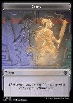 Copy Token // Dinosaur Token (R 3/1) - The Lost Caverns of Ixalan: Tokens (Token) [TLCI-T 1/9]