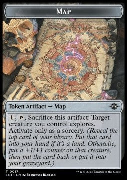 Map Token // Dinosaur Token (G 3/3 Trample) - The Lost Caverns of Ixalan: Tokens (Token) [TLCI-T 17/REX01]