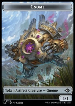 Gnome Token (A 1/1) // Dinosaur Token (G 3/3 Trample) - The Lost Caverns of Ixalan: Tokens (Token) [TLCI-T 16/REX01]