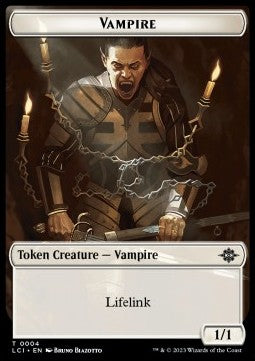 Vampire Token (W 1/1 Lifelink) // Spirit Token (RW 3/2) - The Lost Caverns of Ixalan: Tokens (Token) [TLCI-T 4/14]