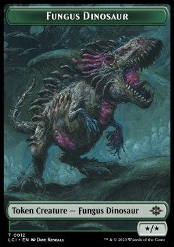Fungus Dinosaur Token (G */*) // Spirit Token (RW 3/2) - The Lost Caverns of Ixalan: Tokens (Token) [TLCI-T 12/14]
