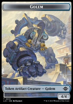 Golem Token (A 4/4) // Map Token - The Lost Caverns of Ixalan: Tokens (Token) [TLCI-T 13/17]