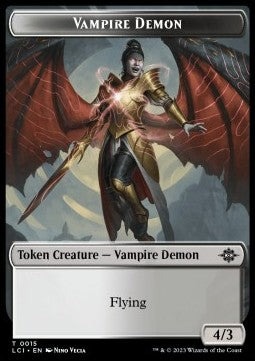 Vampire Demon Token (WB 4/3) // Map Token - The Lost Caverns of Ixalan: Tokens (Token) [TLCI-T 15/17]