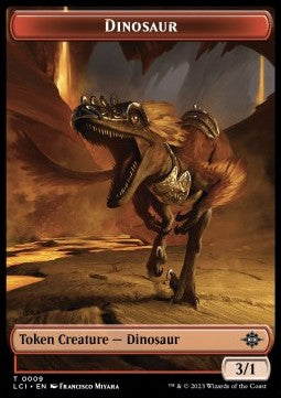 Dinosaur Token (R 3/1) // Treasure Token - The Lost Caverns of Ixalan: Tokens (Token) [TLCI-T 9/18]