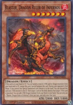 Blaster, Dragon Ruler of Infernos⁣ - Structure Deck: Fire Kings⁣ (Common)⁣ [008]