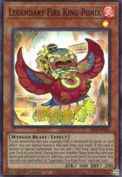 Legendary Fire King Ponix - Structure Deck: Fire Kings (Super Rare) [SR14-045]