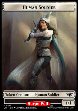 Human Soldier Token (W 1/1) // Food Token (V.3) - The Lord of the Rings: Tales of Middle-earth Holiday Release (Token) [LTRH-T 14/24]