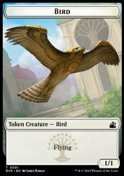 Bird Token (White 1/1) - Ravnica Remastered: Tokens (Token) [TRVR-T01]