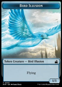 Bird Illusion Token (Blue 1/1) - Ravnica Remastered: Tokens (Token) [TRVR-T05]