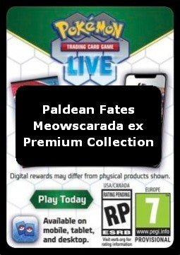 Live Code Card (Meowscarada ex Premium Collection)⁣ - Paldean Fates⁣ (Online Code Card)