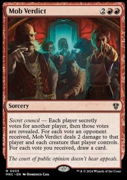 Mob Verdict⁣ - Commander: Murders at Karlov Manor⁣ (Rare)⁣ [33]